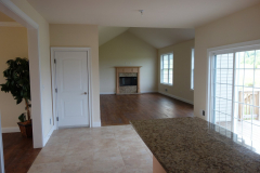 Sitting area around the kitchen island