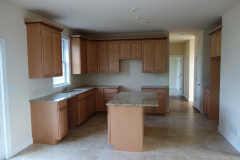 Upgraded cabinets in large kitchen