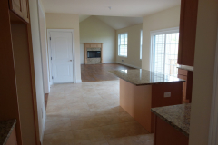 View of the family room and large breakfast area from the kitchen