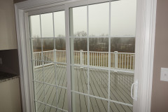 Custom back deck with mountain view