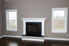 Family room with standard gas fireplace