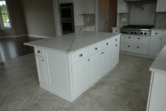 Kitchen island with extra storage and side panels