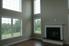 Two-story family room with lots of light