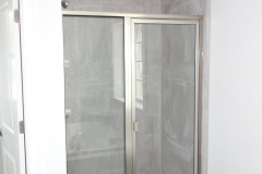 Large tiled shower in master bathroom Large tiled shower in master bathroom