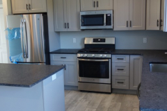 Stainless steel appliances are a standard feature