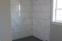 Walk-in shower in master bathroom Walk-in shower in master bathroom