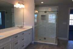 Master bathroom with extra large vanities