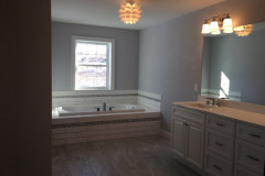 Master bathroom with large sunken tub