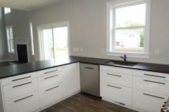 Contemporary kitchen cabinets are available
