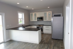 Kitchen with large eating area