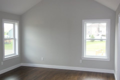 Large master bedroom with cathedral ceiling