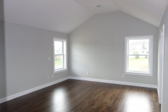 Another view of master suite with cathedral ceiling