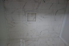 Tiled master bathroom shower